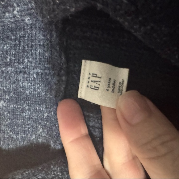 Toddler Navy Blue Shawl Collar Sweater - Picture 3 of 3